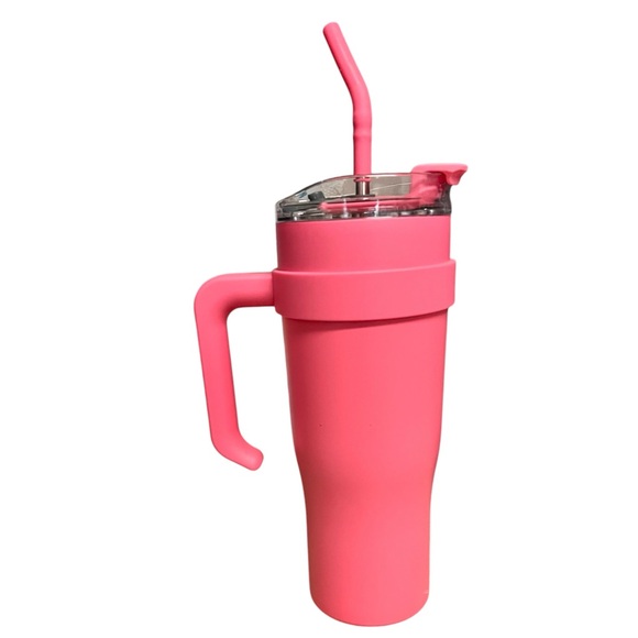 Hydraflow Pink Hot/Cold Beverage Cup With Straw - Picture 5 of 9